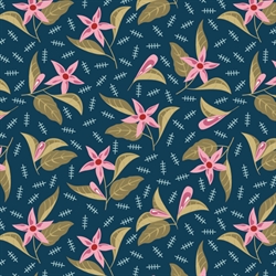 EQP Patchworkstof - Jasmine - Regal blue